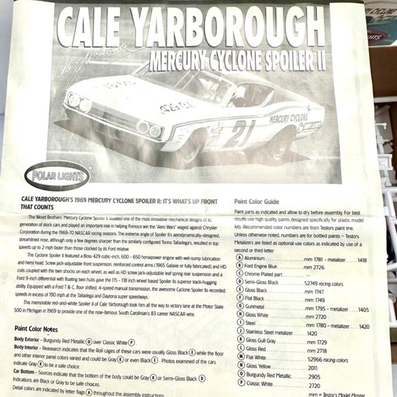 Polar Lights Cale Yarborough Mercury Cyclone Spoiler II 1/25 Scale 50% Built - Picture 4 of 5
